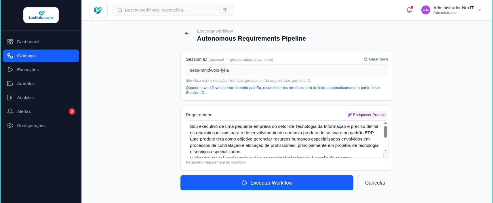 Disparo de Execução